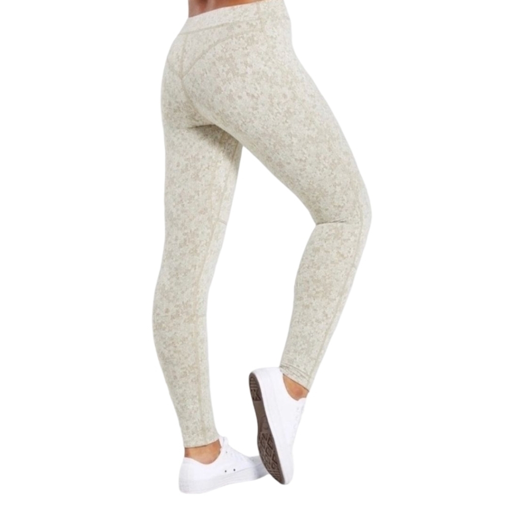 Gymshark Fleur Texture Leggings Washed Khaki Marl Green Dry XS